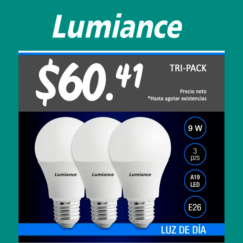 Pack de 10 Focos LED 9w equivalente a 90w | Luz cálida