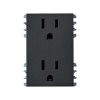 2600424-038 — Toma de corriente duplex 2P+T en color grafito serie 26