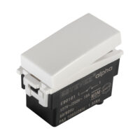 E90101 — Interruptor sencillo color blanco serie alpha