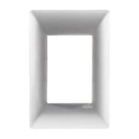 E913ALM — Placa de 3 ventanas en policarbonato color Aluminio serie alpha