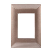 E913CHO — Placa de 3 ventanas en policarbonato color Champagne Oscuro serie alpha