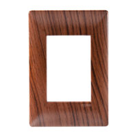 E913RBL — Placa de 3 ventanas en policarbonato color Madera Roble serie alpha