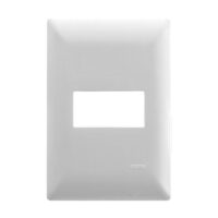 E913SL1 — Placa de 1 ventana en policarbonato color plateado serie alpha