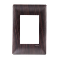 E913WGE — Placa de 3 ventanas en policarbonato color Wenge serie alpha