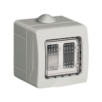 25502 — Caja de pared para interperie de 2 módulos y de serie Quinziño MX