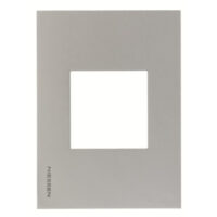 N2472-PL — Placa de 2 módulos y de 1 ventana en color plata de serie Zenit