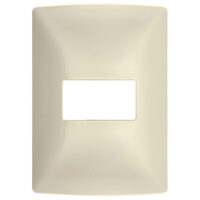 QZ4803M1MA — Placa brillante color marfil de 1 módulo serie Quinziño MX