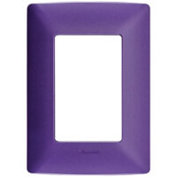QZ4803M3BLL — Placa texturizada color lavanda de 3 módulos serie Quinziño MX