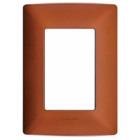 QZ4803M3BTR — Placa texturizada color terracota de 3 módulos serie Quinziño MX