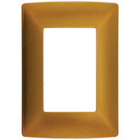 QZ4803M3XOC — Placa lacada color cofre de 3 módulos serie Quinziño MX