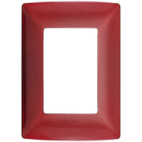 QZ4803M3XRM — Placa lacada color rubí de 3 módulos serie Quinziño MX