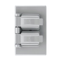 S1962 — Placa para exterior de 2 modulos gris marca EATON