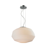 440045 — Luminaria de cristal opalino y cromo modelo 440045 marca Stratto