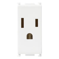 14245 — Toma 2P+T 15A 127V USA blanco de marca Vimar y de serie PLANA