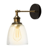 20TL342MVCT — Luminario de pared en aluminio vintage y cristal modelo MAIA 1 marca tecnolite