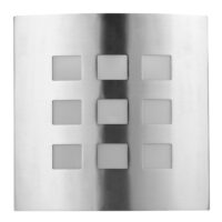 60TL6050MVS/ — Luminario de pared en lámina de acero y cristal perlado modelo FORTE de marca tecnolite