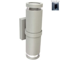 H-1075/S — Arbotante con 2 luces para exterior modelo TOLEDO 1 en aluminio satinado marca Tecnolite