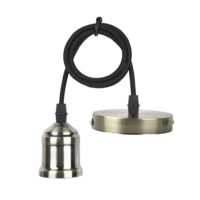 83961/ — PENDULUM Socket colgante vintage de acero y bronce modelo 86731 marca LEDVANCE