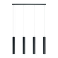 203617M — TORTORETO luminaria colgante en acero negro con 4 luces marca Eglo