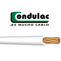 Cable Condulac THW calibre 6 color blanco. <b>Por metro</b>