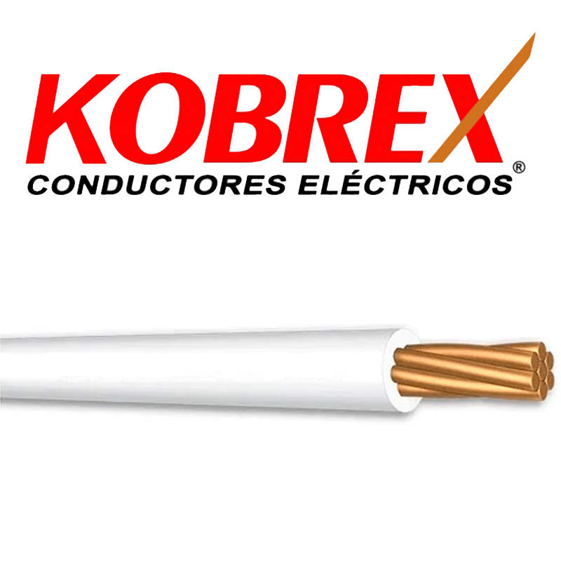Cable Kobrex Vinikob THW cal. 10 color blanco. Caja de 100 mts Precio por  metro - Comercial Eléctrica
