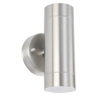 7031-A — 7031-A Arbotante de acero inoxidable con 2 luces para sobreponer en exterior marca Calux
