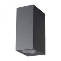 9268-GU10/GF — 9268-GU10/GF Arbotante con 2 luces en aluminio grafito para sobreponer en exterior marca Calux