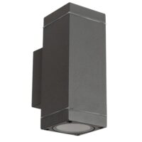 9272-GU10/GF — 9272-GU10/GF Arbotante de 2 luces y en aluminio grafito para sobreponer en exterior marca Calux