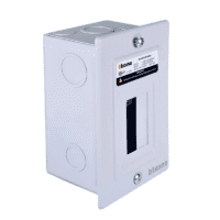 Centro de carga de uso doméstico de empotrar de 2 polos y 50 amperers modelo BTN/2EN marca Bticino