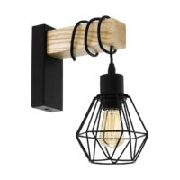 43135 — TOWNSHEND 5 Arbotante vintage en acero y madera para interiores marca Eglo