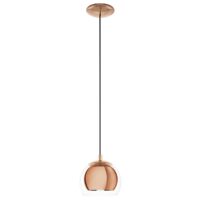 94589 — ROCAMAR Luminario con acero color cobre y cristal para suspender marca Eglo