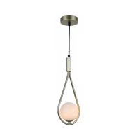 TH5500/C — DROP Luminario colgante de 1 luz en cristal opalino y metal oro marca Tecnolite home