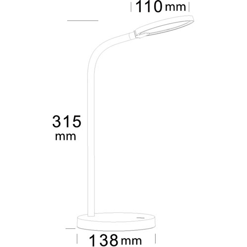 THL190/M — FLEX Luminario LED 4w de mesa con cuello flexible y luz atenuable marca Tecnolite home - Imagen 3