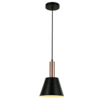 20PERLED120MV40S — BLOOM Luminario colgante de 1 luz en metal color negro y cobre marca Tecnolite home
